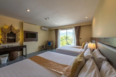 Deluxe Doppel- oder Zweibettzimmer mit Bergblick — Blue Beach Grand Resort And Spa